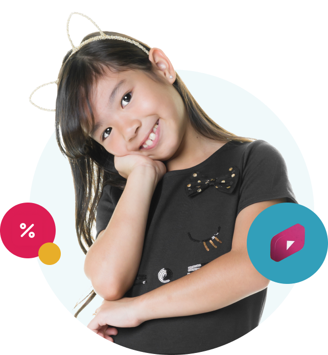 Aprenda japonês, menina japonesa fofa sorrindo
